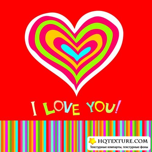 Hearts Seamless Patterns Vector 2