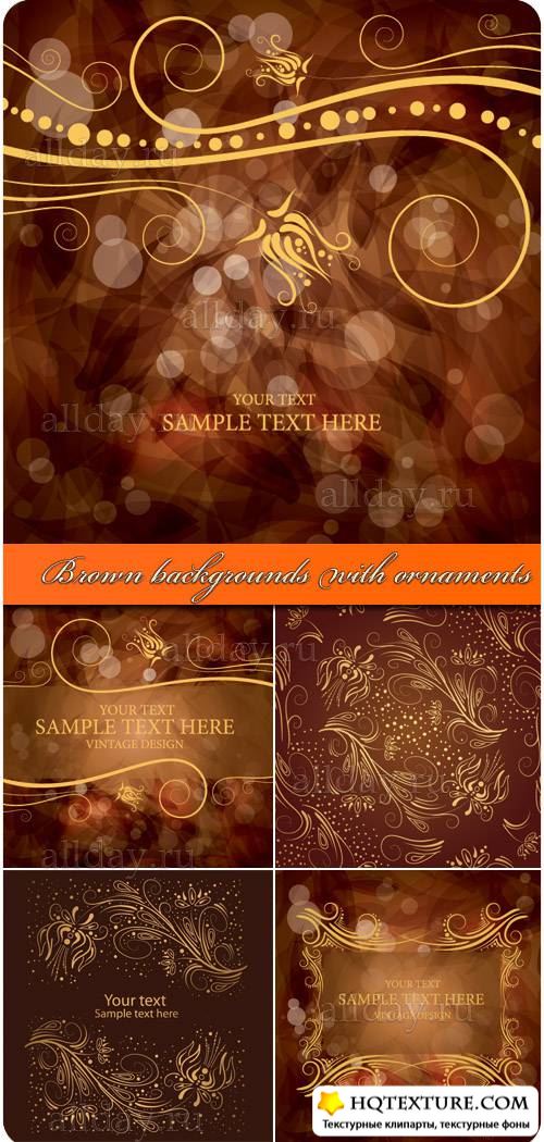 Brown backgrounds with ornaments