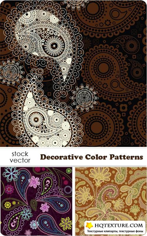 Векторный клипарт - Decorative Color Patterns