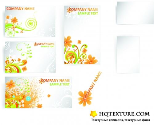 Bright Floral Backgrounds for Cards 