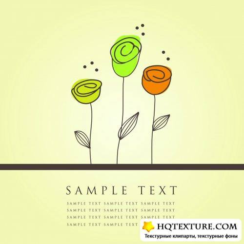 Stock Vector - Floral Templates