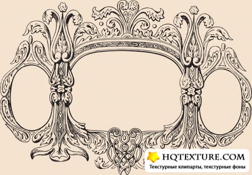 Border frames and cartouche in the vector 