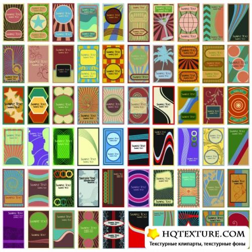 60 templates of vintage cards