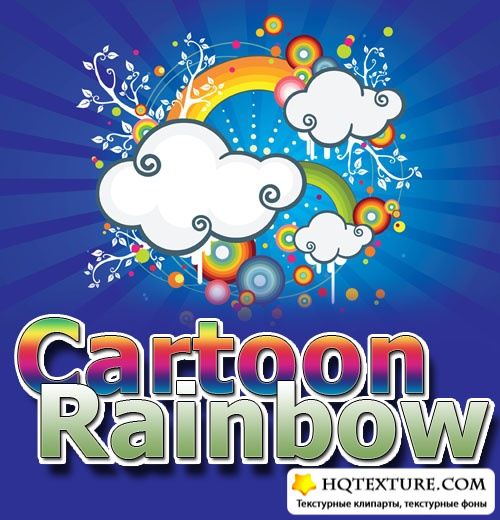 Cartoon style rainbow