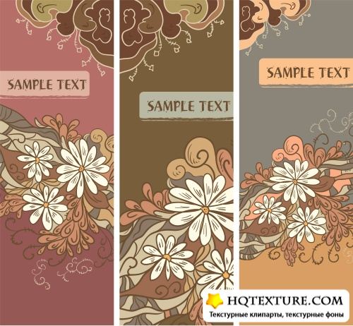 Autumn floral banners