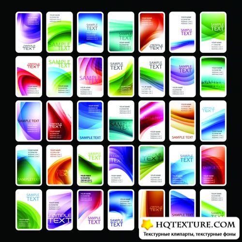 Color Business Cards Vector