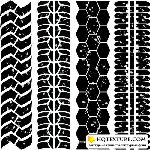 Stock vector: Print various automobile tyres