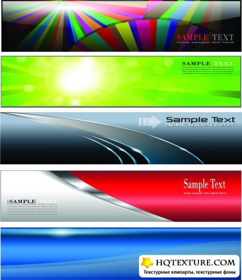 Abstract Glossy Banners Vector