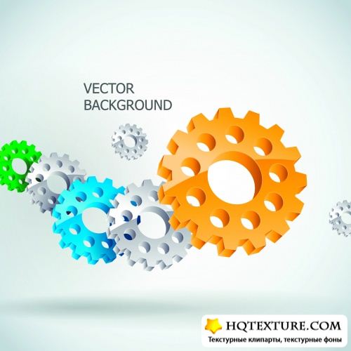 Stock vector: Mechanism Abstract vector background