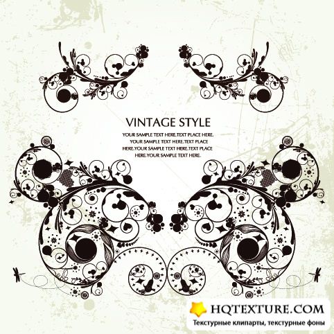 Stock Vector - Vintage Style 2 » Векторные клипарты, текстурные фоны