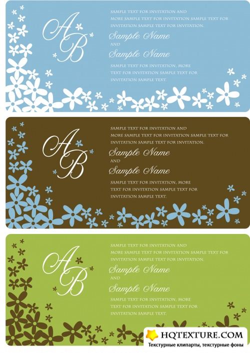Wedding invitation panels