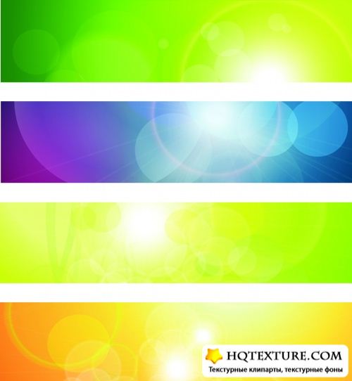 Abstract Color Banners Vector