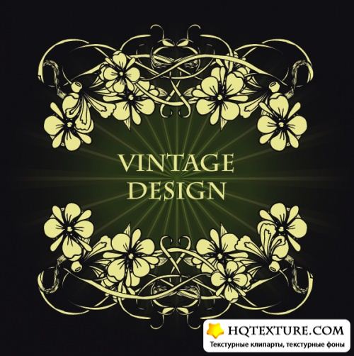 Stock Vector - Vintage Floral Frames