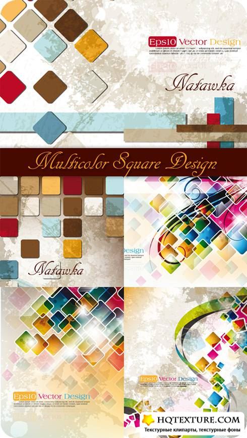 Multicolor Square Design - Stock Vectors