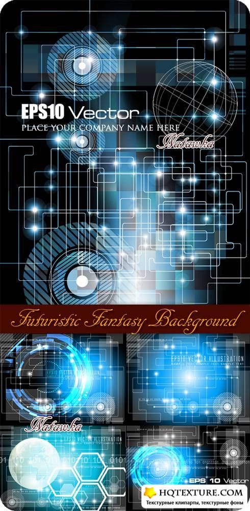 Futuristic Fantasy Background - Stock Vectors