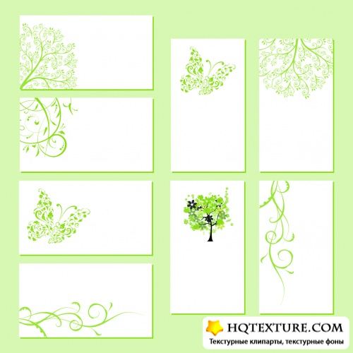 Natural Business Cards Vector