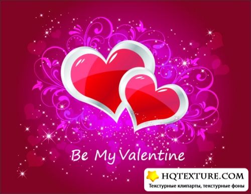 Valentine Greetings with Heart Shape - Stock Vectors