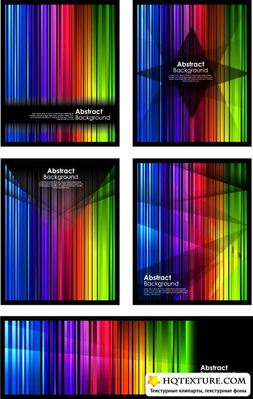 Rainbow Cards Vector