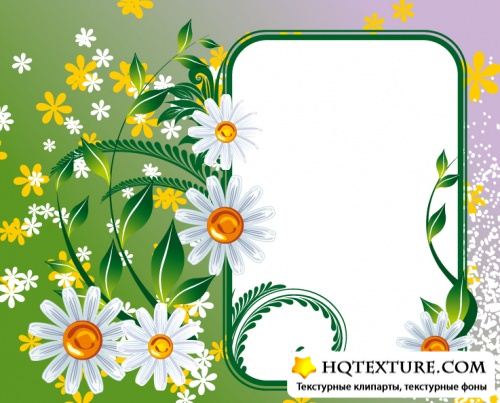 Stock Vectors - Spring Flower Frame | Рамки из весенних цветов