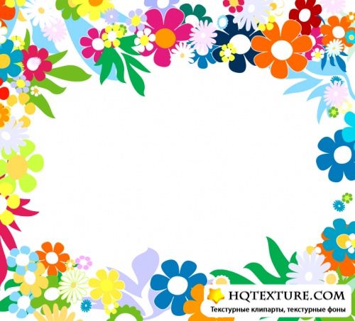 Stock Vectors - Spring Flower Frame |    
