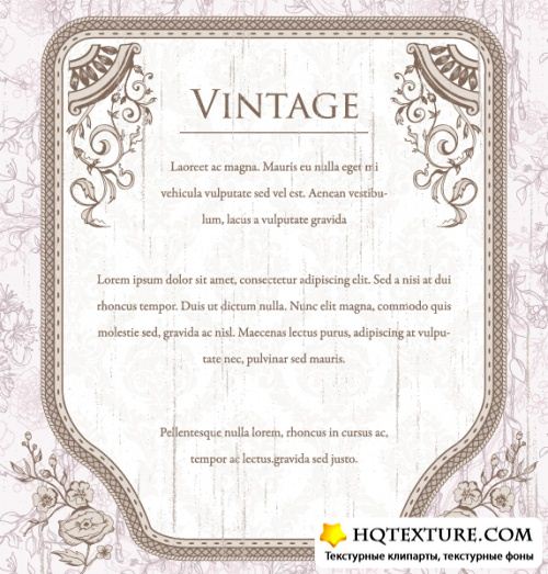 Stock Vector - Vintage Invitations