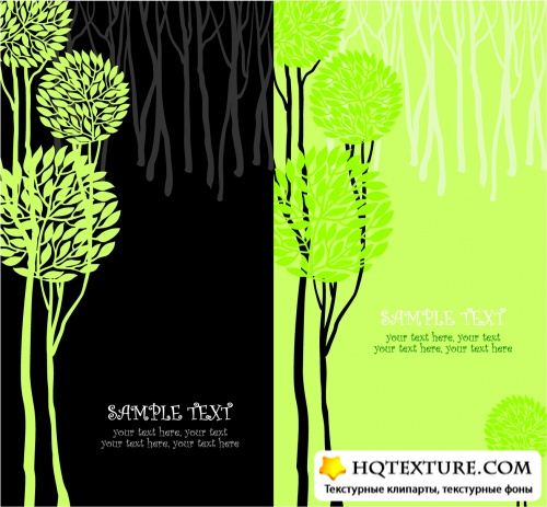 Stylish Spring Cards Vector