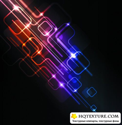 Stylized Glowing Backgrounds Vector