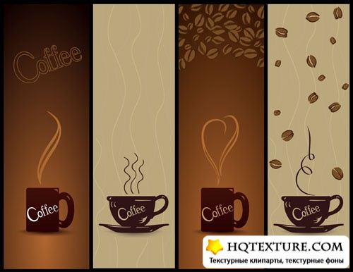 Stock Vector: Set of coffee banners |     