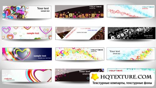 Color Glossy Banners Vector