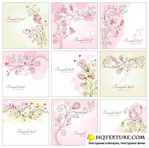 Stock Vector - Abstract Flower Backgrounds 7