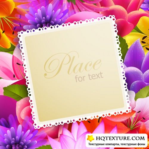 Floral Greeting Cards Vector 2