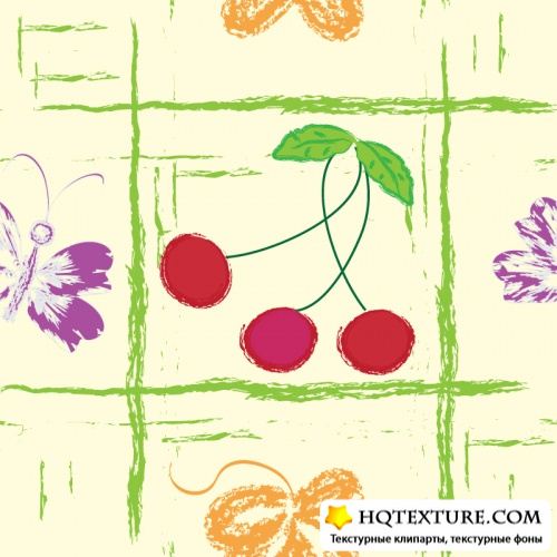 Grunge pattern with fruit