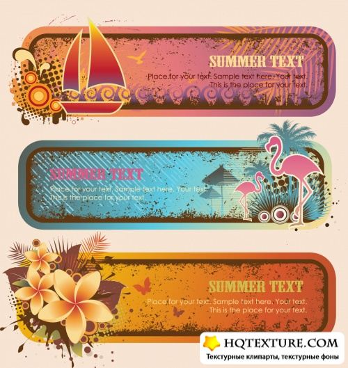 Tropical Banners Vector