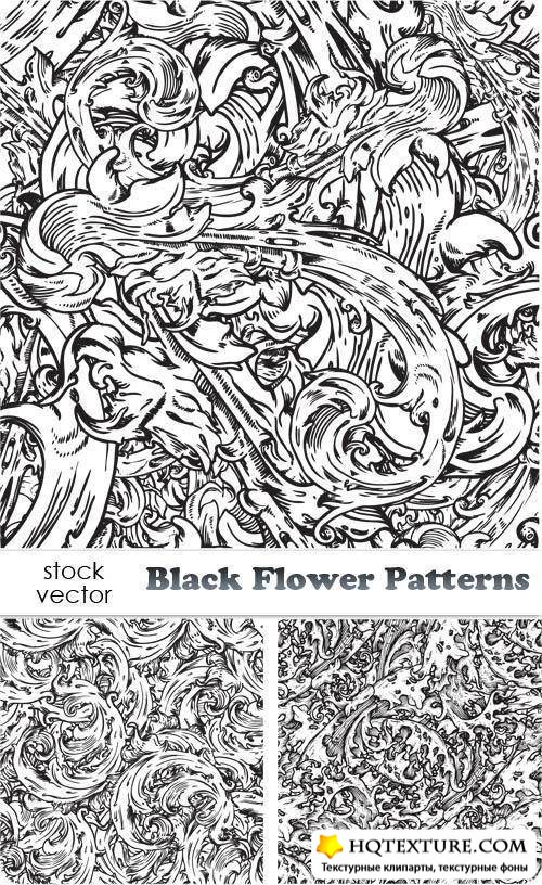 Black Flower Patterns