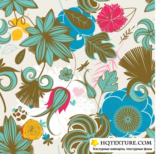 Stock Vector - Vintage Flowers Style