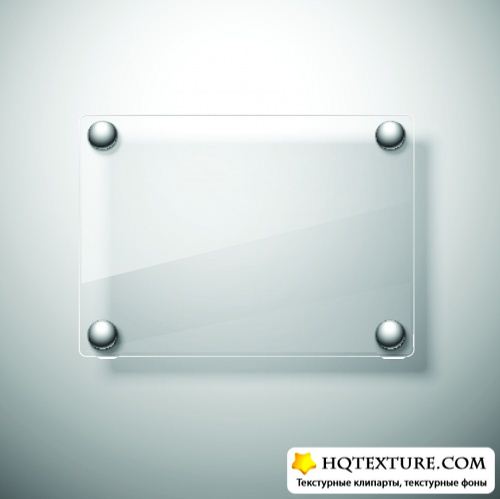 Metal Backgrounds with Glass Frame Vector