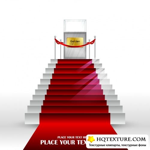 Stairs & Red Carpet Vector