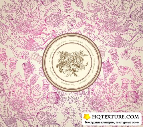 Stock Vector - Classical Flower Patterns