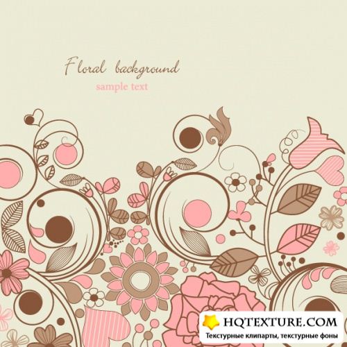 Stock Vector - Cute Floral Backgrounds