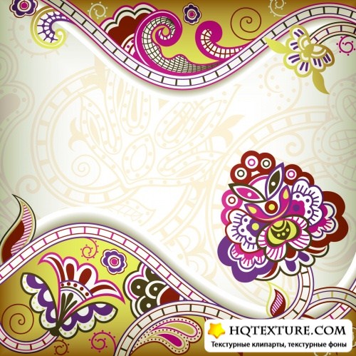 Abstract Floral Backgrounds Vector 2