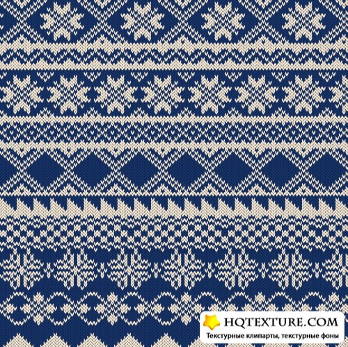 Knitted Christmas Backgrounds Vector 