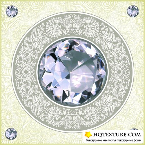 Floral Backgrounds with Diamonds Vector