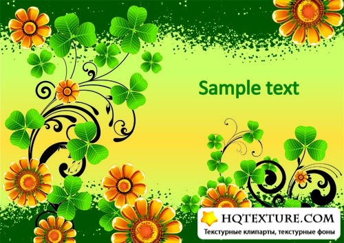 Green floral background |   