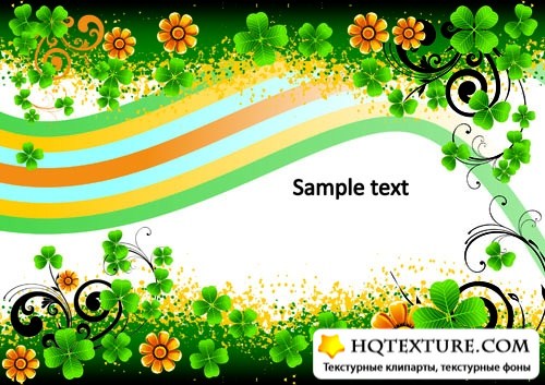 Green floral background | Зеленый цветочный фон