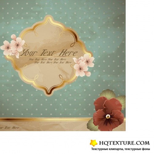 Vintage background with flowers 