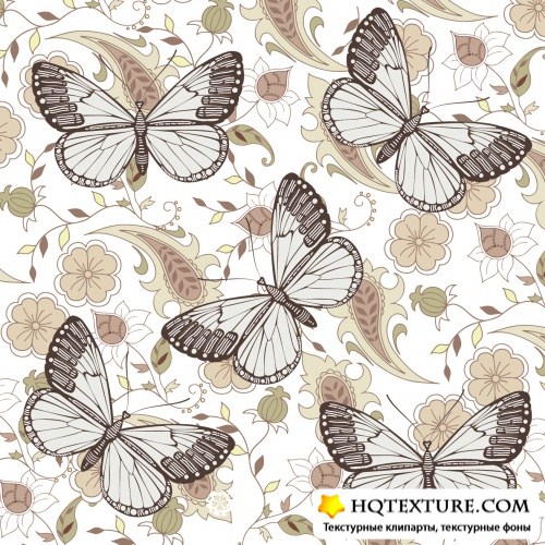 Butterflies Patterns Vector