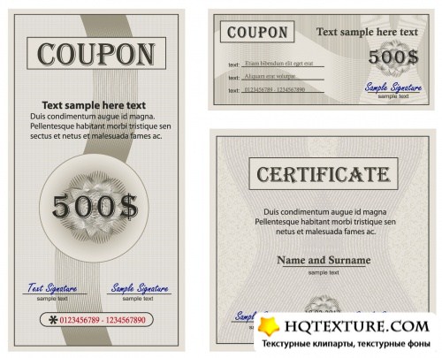 Coupon & Certificate Vector