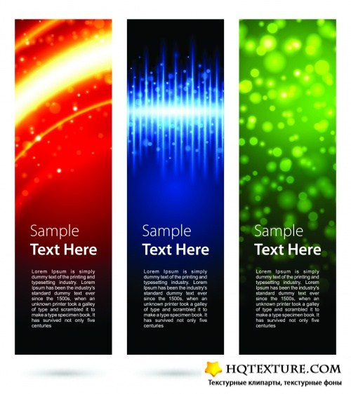 Trendy Color Banners Vector