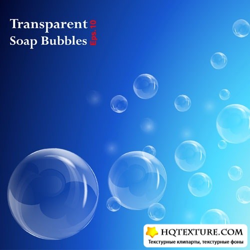 Bubbles on the blue background |     