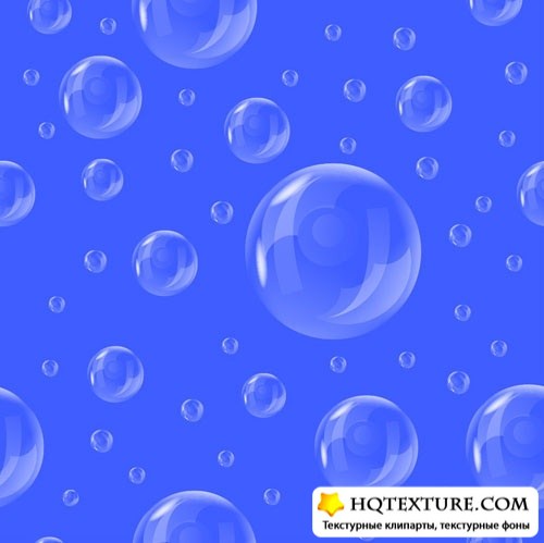 Bubbles on the blue background |     